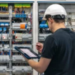 Inventory manager analyzing ageing electrical and electronics stock to identify obsolete inventory risk