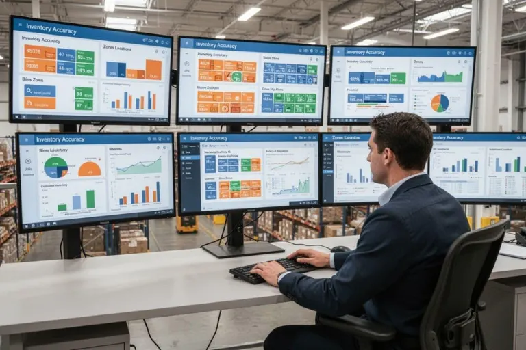 Inventory manager analyzing stock variance reports to identify the root cause of inventory discrepancies
